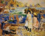 皮埃尔 奥古斯特 雷诺阿 : Children by the Sea in Guernsey